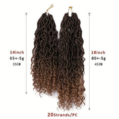 Boho Faux Locs Curly Crochet Extensions for Women