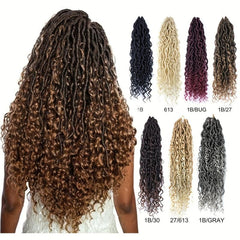 Boho Faux Locs Curly Crochet Extensions for Women