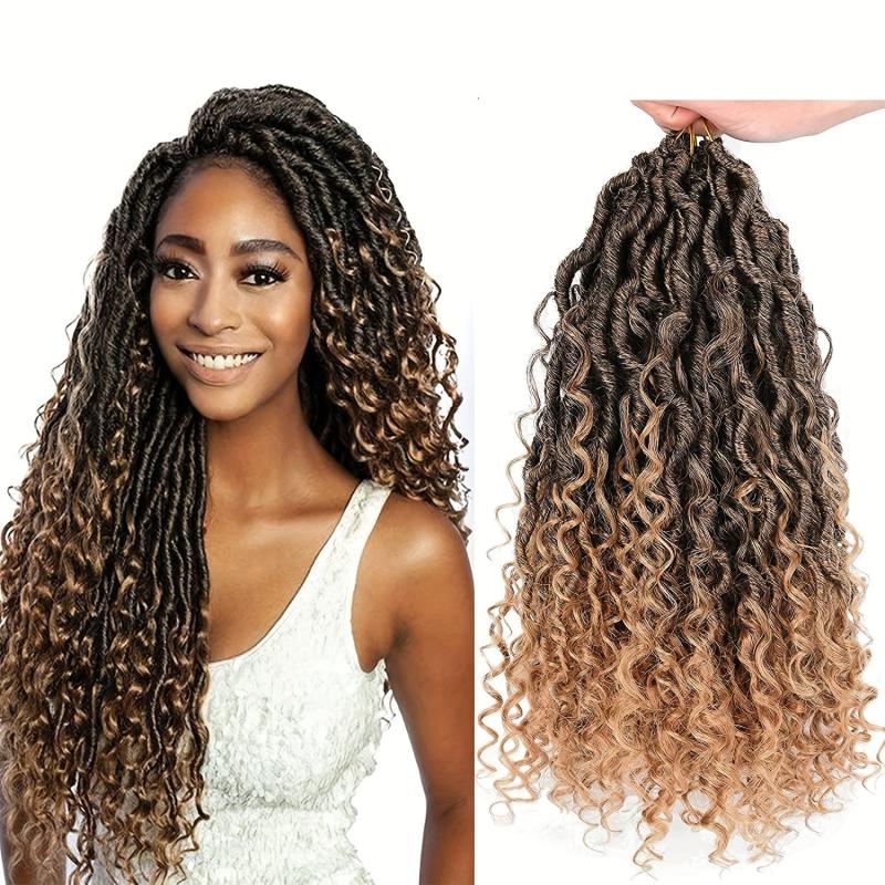 Boho Faux Locs Curly Crochet Extensions for Women