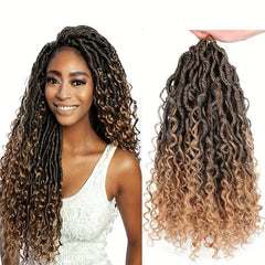 Boho Faux Locs Curly Crochet Extensions for Women
