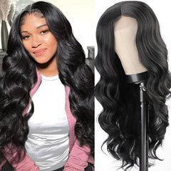 Long Wavy Wig with Lace Front for Daily and Party Use