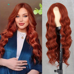 Long Wavy Wig with Lace Front for Daily and Party Use