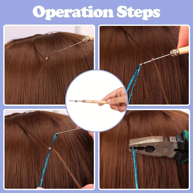 Colorful Glitter Hair Extensions Straight Synthetic Wig