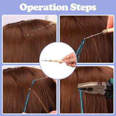 Colorful Glitter Hair Extensions Straight Synthetic Wig