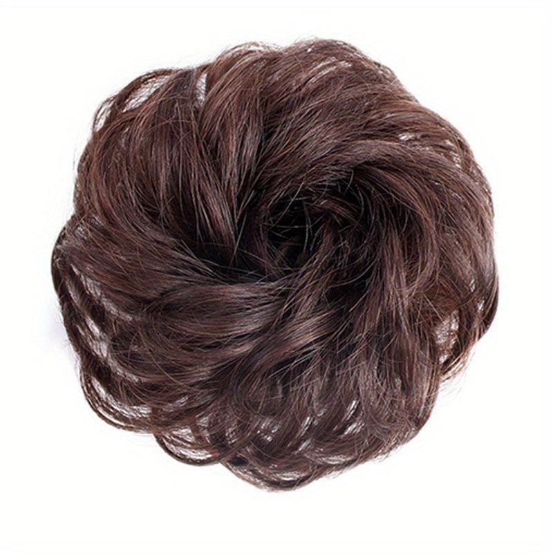 Messy Donut Hair Buns Updo Chignon With Hair Rope Extensions