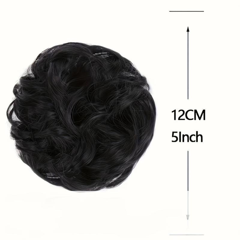 Messy Donut Hair Buns Updo Chignon With Hair Rope Extensions