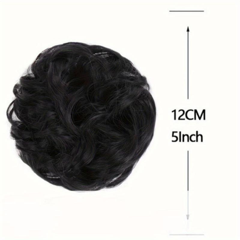Messy Donut Hair Buns Updo Chignon With Hair Rope Extensions