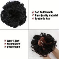 Messy Donut Hair Buns Updo Chignon With Hair Rope Extensions
