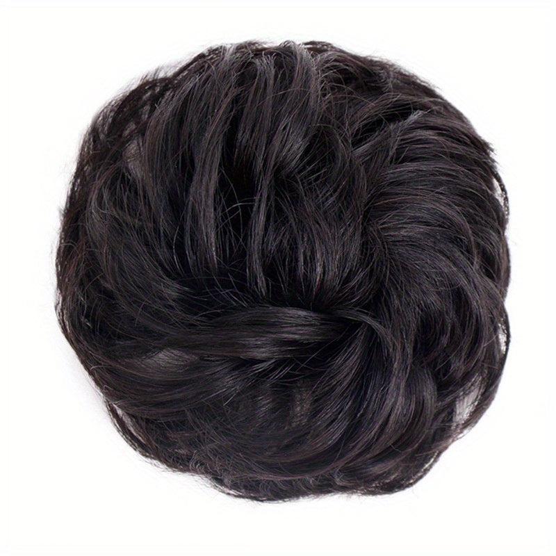 Messy Donut Hair Buns Updo Chignon With Hair Rope Extensions