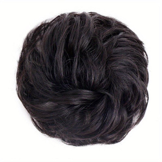 Messy Donut Hair Buns Updo Chignon With Hair Rope Extensions