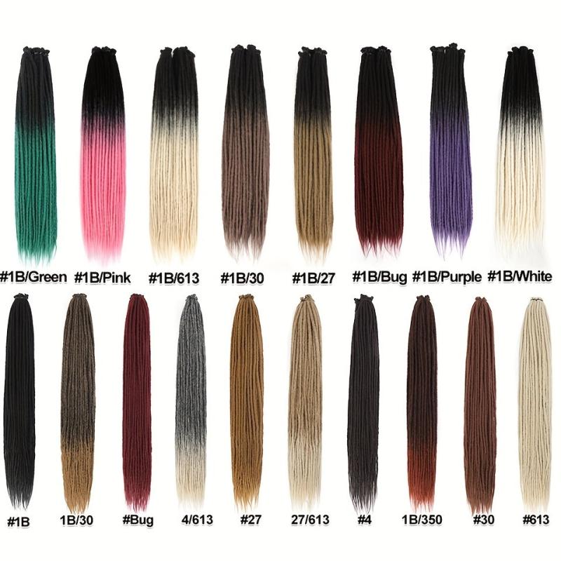 60 96 Cm Ombre Colored Dreadlocks Hair Extension Pack