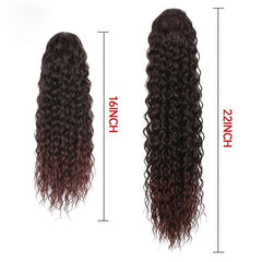Long Curly Ponytail Extension Drawstring Synthetic Clip In Hair Extension