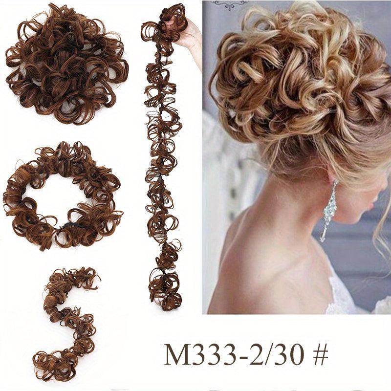 Messy Bun Hair Piece Extensions Tousled Updo Fluffy Hair Ponytail