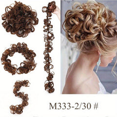 Messy Bun Hair Piece Extensions Tousled Updo Fluffy Hair Ponytail