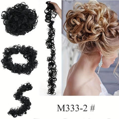 Messy Bun Hair Piece Extensions Tousled Updo Fluffy Hair Ponytail
