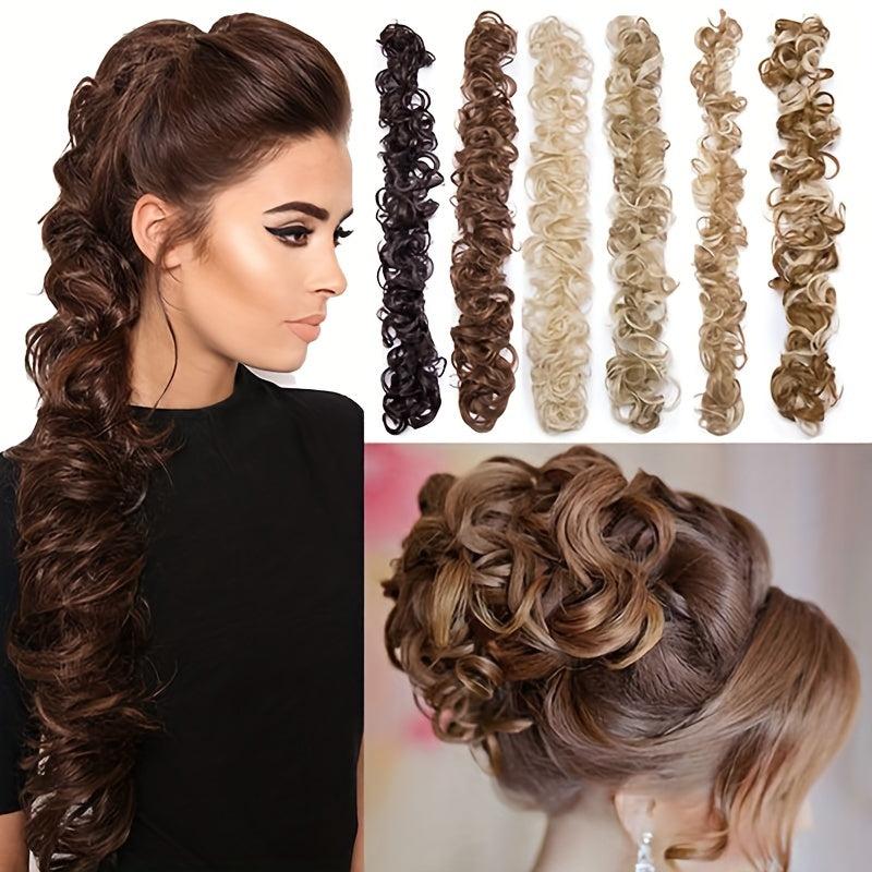 Messy Bun Hair Piece Extensions Tousled Updo Fluffy Hair Ponytail
