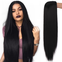 Long Straight Hair Wig Middle Part Synthetic Wigs