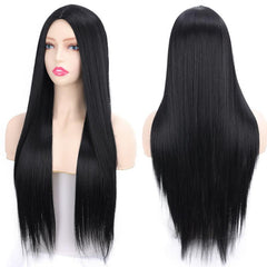 Long Straight Hair Wig Middle Part Synthetic Wigs