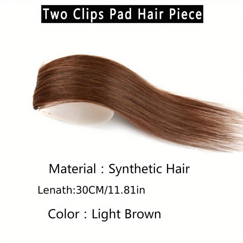 Invisible Hair Pads Clip In Hair Extension Natural Hair Top Side Cover Hairpiece