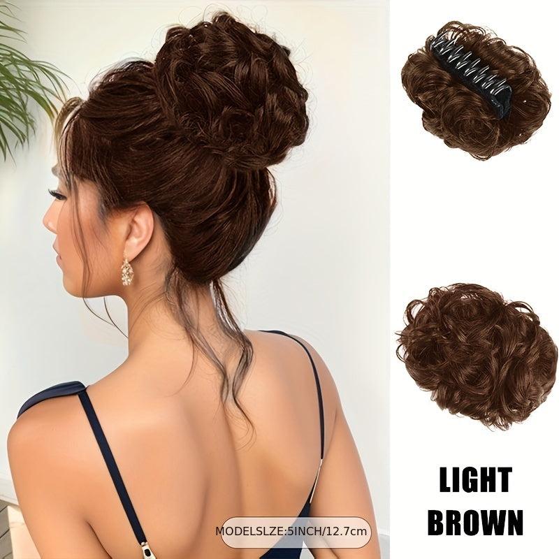 Messy Bun Hair Piece Fluffy Chignon Clip In Claw Hair Updo Hair Extension