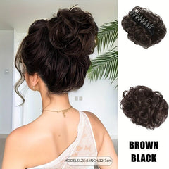 Messy Bun Hair Piece Fluffy Chignon Clip In Claw Hair Updo Hair Extension
