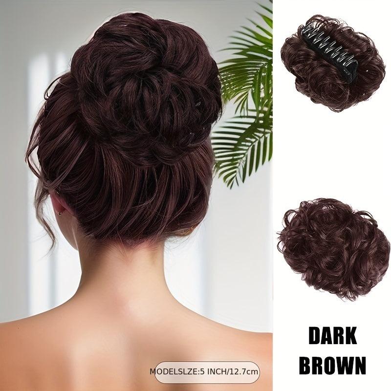Messy Bun Hair Piece Fluffy Chignon Clip In Claw Hair Updo Hair Extension