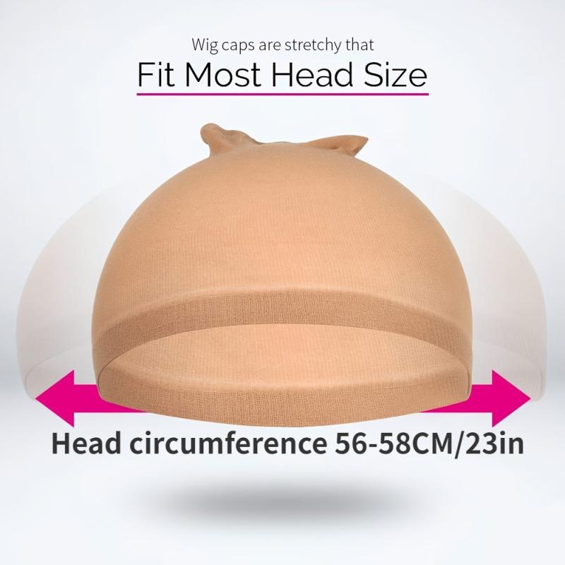 4pcs Elastic Wig Cap for Secure Fit and Natural Look