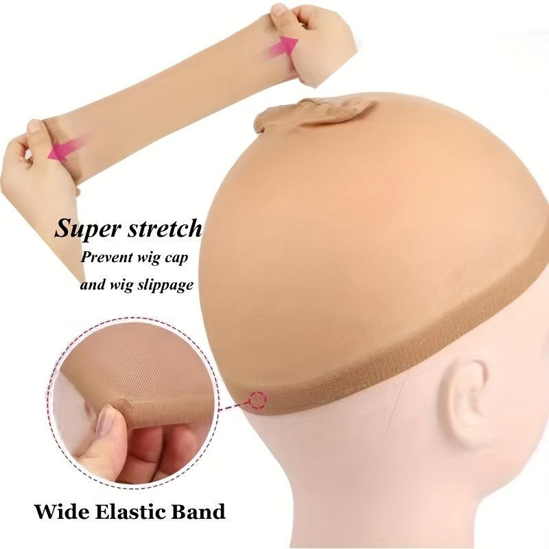 4pcs Elastic Wig Cap for Secure Fit and Natural Look