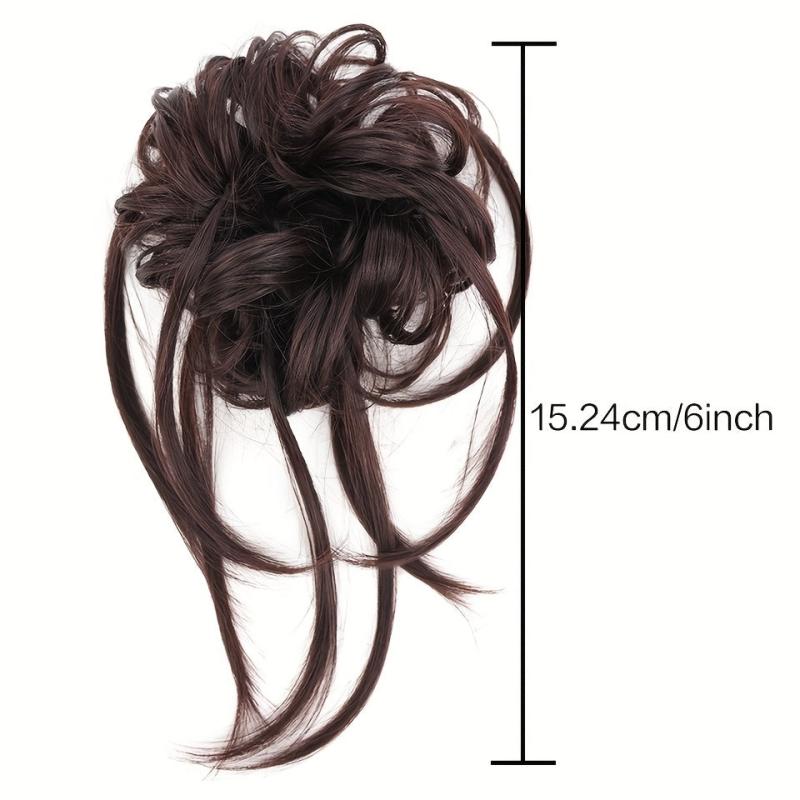 15 24 Cm Curly Synthetic Hair Bun With Tassel Updo Roller Chignon