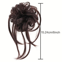15 24 Cm Curly Synthetic Hair Bun With Tassel Updo Roller Chignon