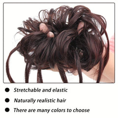 15 24 Cm Curly Synthetic Hair Bun With Tassel Updo Roller Chignon