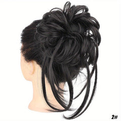 15 24 Cm Curly Synthetic Hair Bun With Tassel Updo Roller Chignon