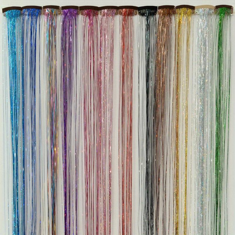 Colourful Fairy Tinsel Hair Extensions Kit