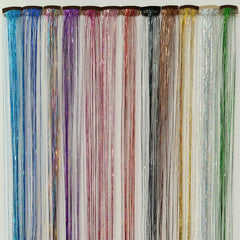 Colourful Fairy Tinsel Hair Extensions Kit