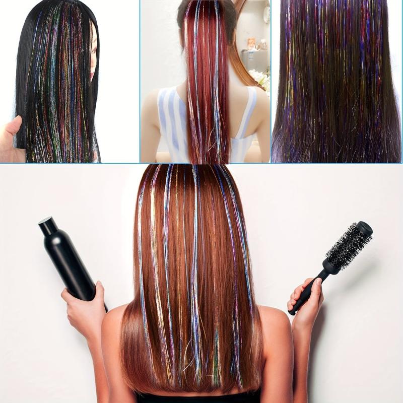 Colourful Fairy Tinsel Hair Extensions Kit
