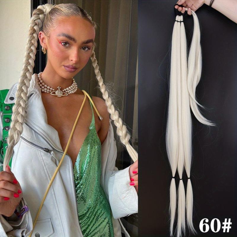 Y2K Braided Hair Extensions Hair Tie Wrap Around Ponytail