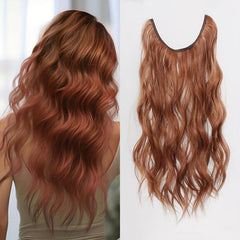 Gradient Hair Extensions Highlights Hair Piece Wig Water Wavy Hair Piece