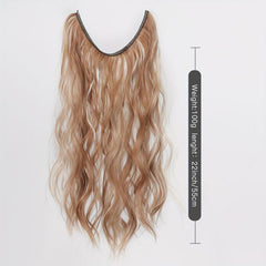 Gradient Hair Extensions Highlights Hair Piece Wig Water Wavy Hair Piece