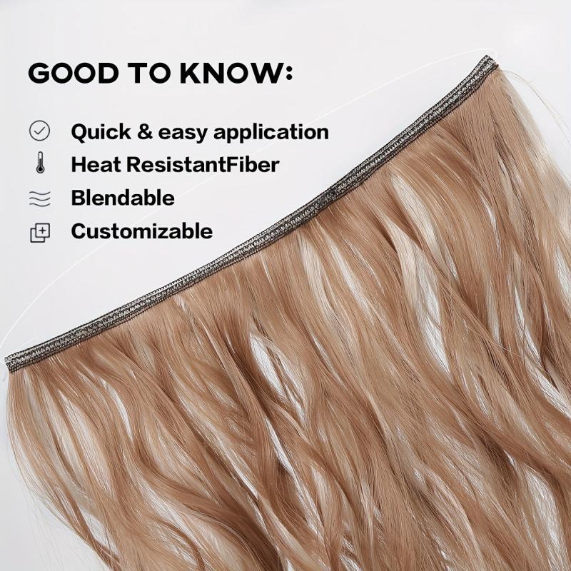 Gradient Hair Extensions Highlights Hair Piece Wig Water Wavy Hair Piece