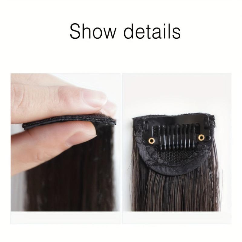 Clip In Hair Bangs Extension Lolita Cosplay Wig Neat Bangs 25.4 Cm