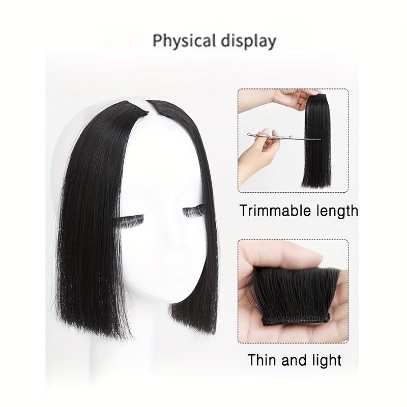 Clip In Hair Bangs Extension Lolita Cosplay Wig Neat Bangs 25.4 Cm
