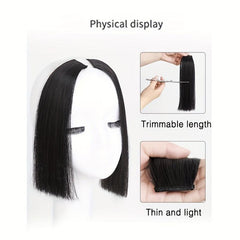 Clip In Hair Bangs Extension Lolita Cosplay Wig Neat Bangs 25.4 Cm