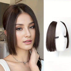 Clip In Hair Bangs Extension Lolita Cosplay Wig Neat Bangs 25.4 Cm