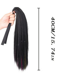 Long Braids Ponytail Extensions Synthetic Hair Natural Looking