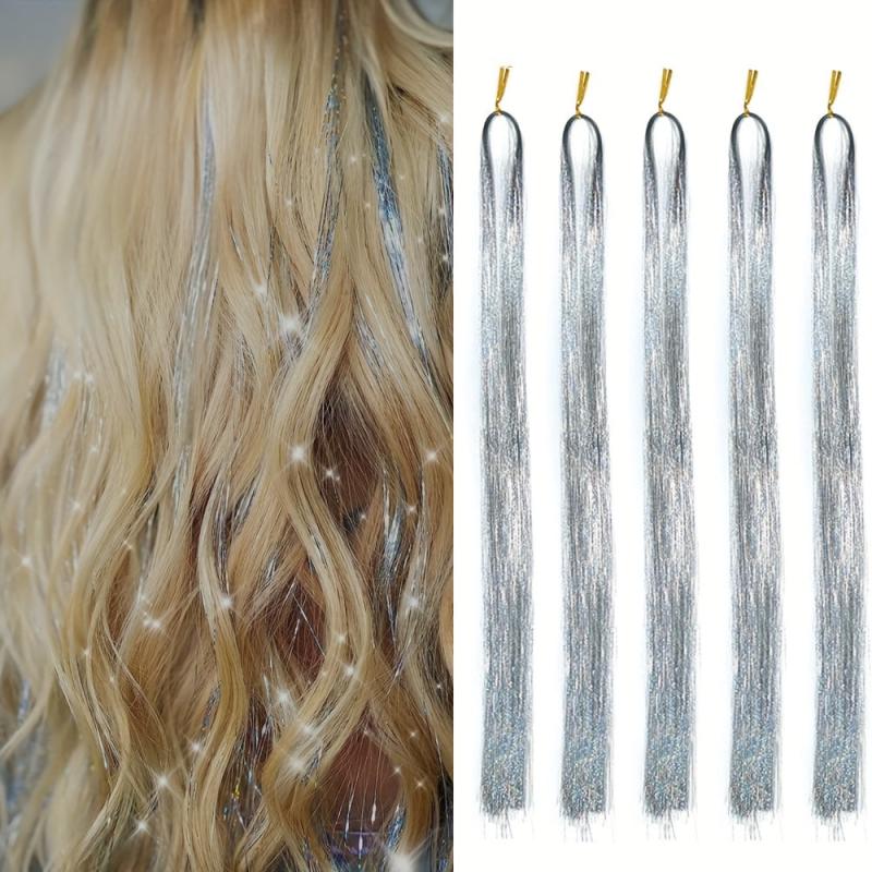 1000 Strands Hair Tinsel Extensions Sparkling Glitter Fairy Hair