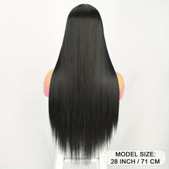 Long Straight Wig 28 Inch Synthetic Natural Hair Wigs Women