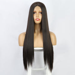 Long Straight Wig 28 Inch Synthetic Natural Hair Wigs Women