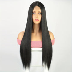 Long Straight Wig 28 Inch Synthetic Natural Hair Wigs Women