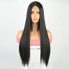 Long Straight Wig 28 Inch Synthetic Natural Hair Wigs Women