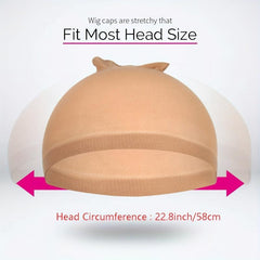 4 Light Brown Wig Caps Stretchy Nylon Caps Women